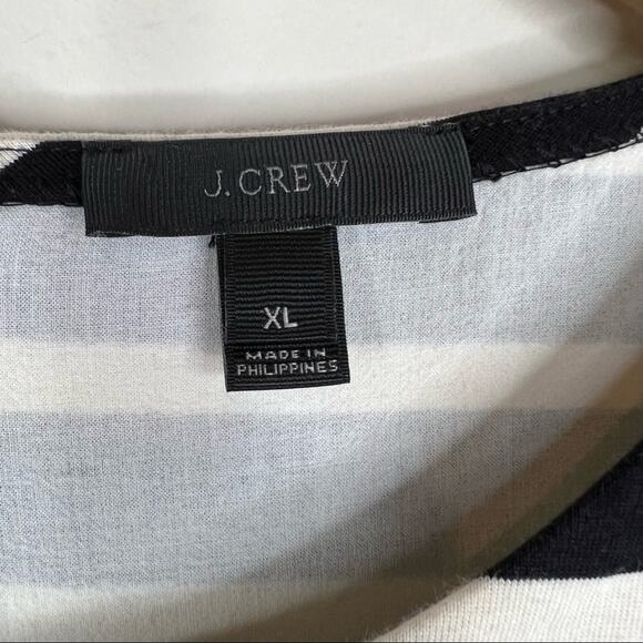 J. Crew Black and White Striped Midi Dress - Picture 7 of 11